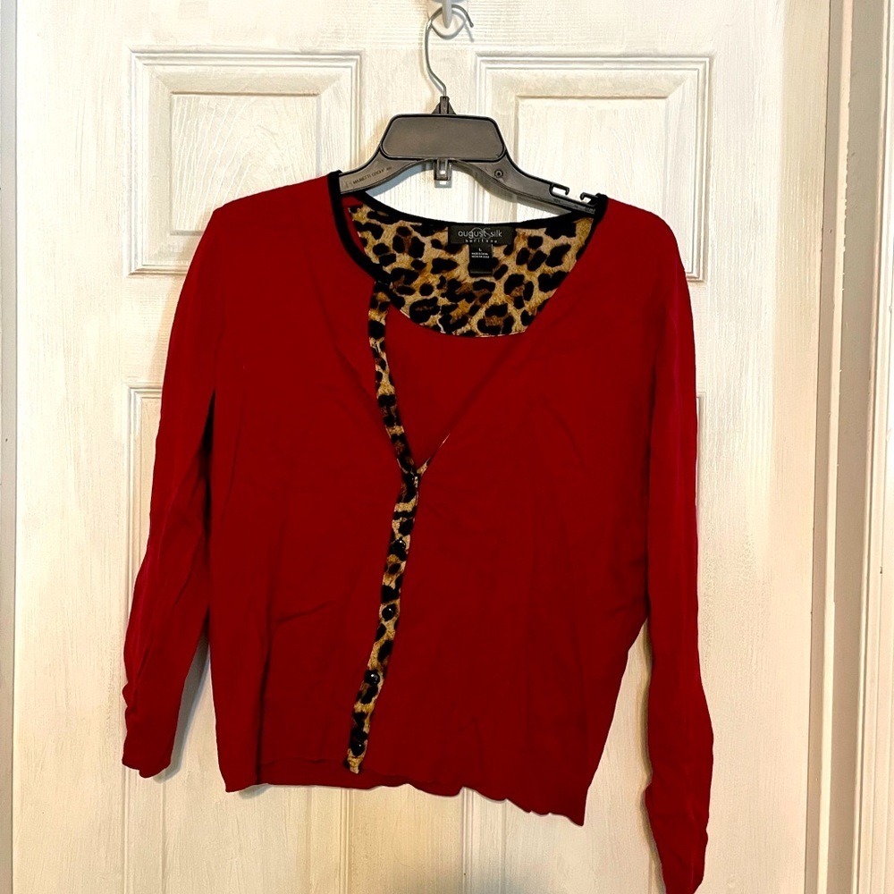 Little red cardigan